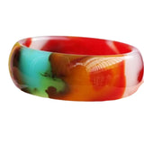 Xinjiang Hotan Jade Colorful Bracelet Women's Bracelet