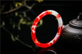 Xinjiang Hotan Jade Silk Stone Thin Band Bracelet for Women