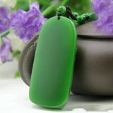 Xinjiang Hotan Jade Guanyin Pendant Men's Green Sweater Chain