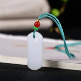 Natural Xinjiang Jinsi Jade Necklace Pendant Women's Jewelry