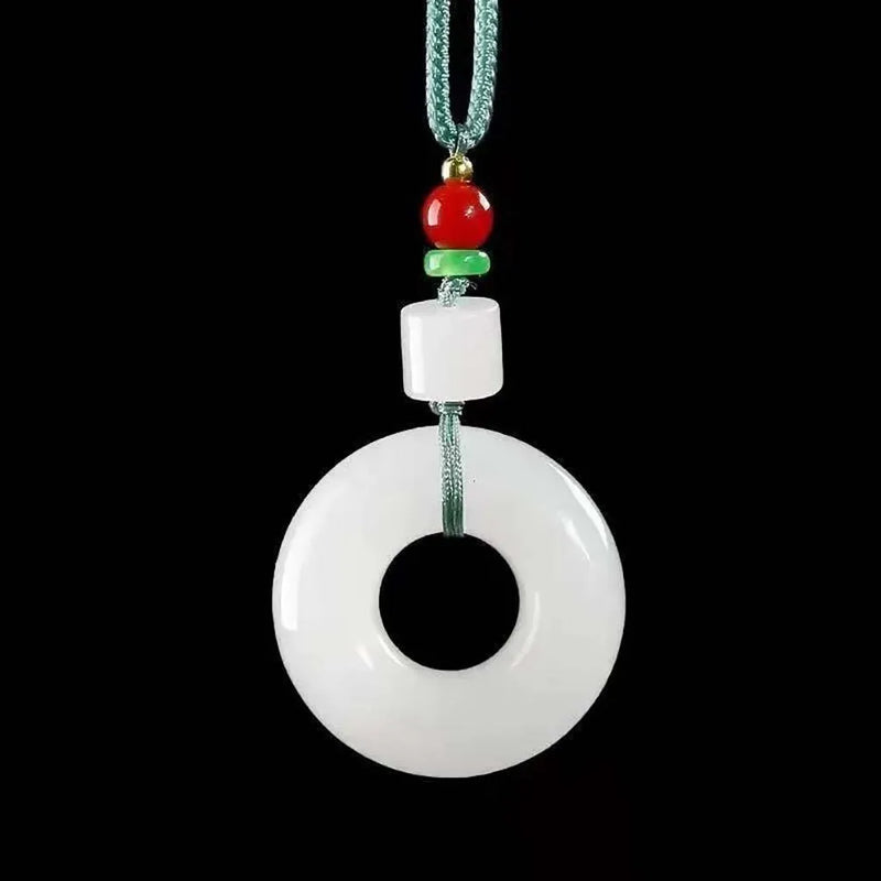 Natural Xinjiang Jinsi Jade Necklace Pendant Women's Jewelry