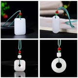 Natural Xinjiang Jinsi Jade Necklace Pendant Women's Jewelry