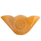 Natural Xinjiang Jade Yuanbao Topaz Gobi Jadeite Beads