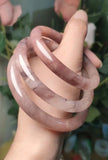 Fantasy Pink Slightly Drunk Rose Gradual Lilac Purple Silk Jade Bangle