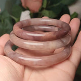 Fantasy Pink Slightly Drunk Rose Gradual Lilac Purple Silk Jade Bangle