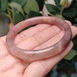 Fantasy Pink Slightly Drunk Rose Gradual Lilac Purple Silk Jade Bangle