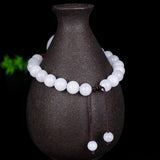Xinjiang Jade Peace Buckle Bracelet Hand Knitted Lucky Auspicious Amulet