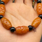 Natural Xiuyu 18*12MM Beads Bracelet Yellow Jade Necklace Luck Amulet
