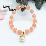 Natural Yanyuan Agate Pearl Tassel Bead String Bracelet