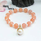Natural Yanyuan Agate Pearl Tassel Bead String Bracelet
