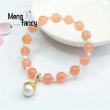 Natural Yanyuan Agate Pearl Tassel Bead String Bracelet
