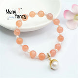 Natural Yanyuan Agate Pearl Tassel Bead String Bracelet