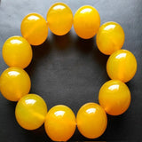 Yellow Agate Bead Bracelet Lucky Exorcise evil spirits Auspicious Amulet