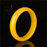 Natural Yellow Agate Chalcedony Bracelet Charms Jewelry Men Women Bangle