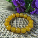 Yellow Agate Jade Bracelet Lucky Exorcise Evil Spirits Auspicious Amulet