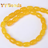 Yellow Agates Drum Barrel Beads 10x14mm 13x18mm