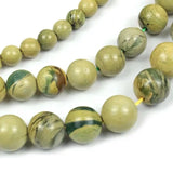 Natural Yellow American Phosphorus Variscite Diaspore Stone Round Beads