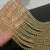 Natural Yellow Andesine Round Beads 6.8mm-7mm