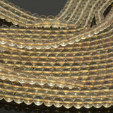 Natural Yellow Andesine Round Beads 6.8mm-7mm