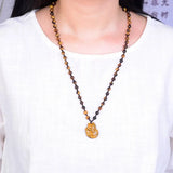 Yellow Animal Jade Pendant Charm Necklace Hand-Carved Jewelry