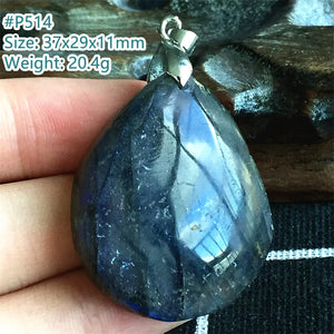 Labradorite Necklace Pendant Jewelry Natural Healing Stone Crystal Silver AAAAA