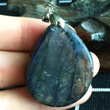 Labradorite Necklace Pendant Jewelry Natural Healing Stone Crystal Silver AAAAA