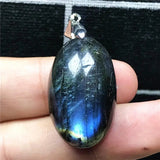 Natural Labradorite Necklace Pendant Crystal Moonstone Beads