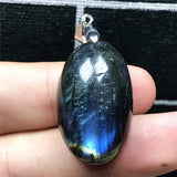 Natural Labradorite Necklace Pendant Crystal Moonstone Beads