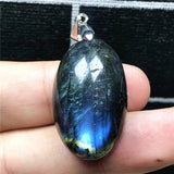 Natural Labradorite Necklace Pendant Crystal Moonstone Beads