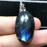 Natural Labradorite Necklace Pendant Crystal Moonstone Beads