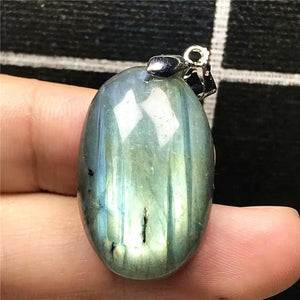 Labradorite Necklace Pendant Crystal Silver Moonstone Beads AAAAA