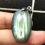 Labradorite Necklace Pendant Crystal Silver Moonstone Beads AAAAA