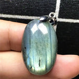 Labradorite Necklace Pendant Crystal Silver Moonstone Beads AAAAA
