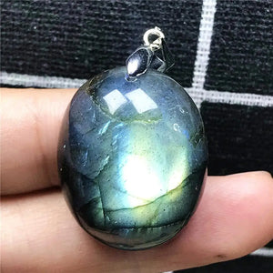 Labradorite Necklace Pendant Crystal Silver Moonstone Beads Stone AAAAA