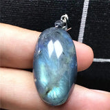 Labradorite Necklace Pendant Crystal Moonstone Beads Silver Jewelry