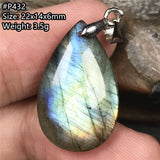 Yellow Labradorite Pendant Silver Crystal Reiki Healing Moonstone Gemstone