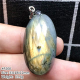 Yellow Labradorite Pendant Silver Crystal Reiki Healing Moonstone Gemstone