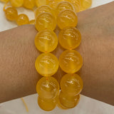 Natural Yellow Calcite Stone Beads 4-16mm Round DIY Loose Beads