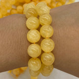 Natural Yellow Calcite Stone Beads 4-16mm Round DIY Loose Beads