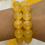 Natural Yellow Calcite Stone Beads 4-16mm Round DIY Loose Beads