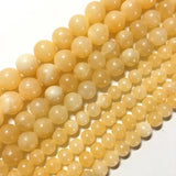 Natural Yellow Calcite Round Beads Stone Bead for Jewelry Making DIY