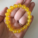 Yellow Chalcedony Bracelet Men Women Healing Gemstone Jewelry