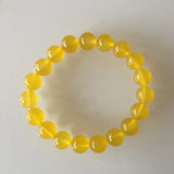 Yellow Chalcedony Bracelet Men Women Healing Gemstone Jewelry