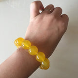 Yellow Chalcedony Bracelet Men Women Healing Gemstone Jewelry