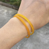 Yellow Chalcedony Round Bracelet Boutique Jewelry Women's Yellow Agate