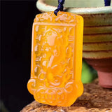 Natural Yellow Chalcedony Wishful Thinking Pendant Agate