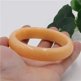 Yellow Chinese Jade Bracelet Bangle Lucky Amulet Hand-Carved Bangles