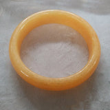 Yellow Chinese Jade Bracelet Bangle Lucky Amulet Hand-Carved Bangles