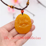 Natural Yellow Chinese Jade Pixiu Pendant Dragon Necklace