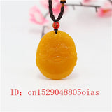 Natural Yellow Chinese Jade Pixiu Pendant Dragon Necklace